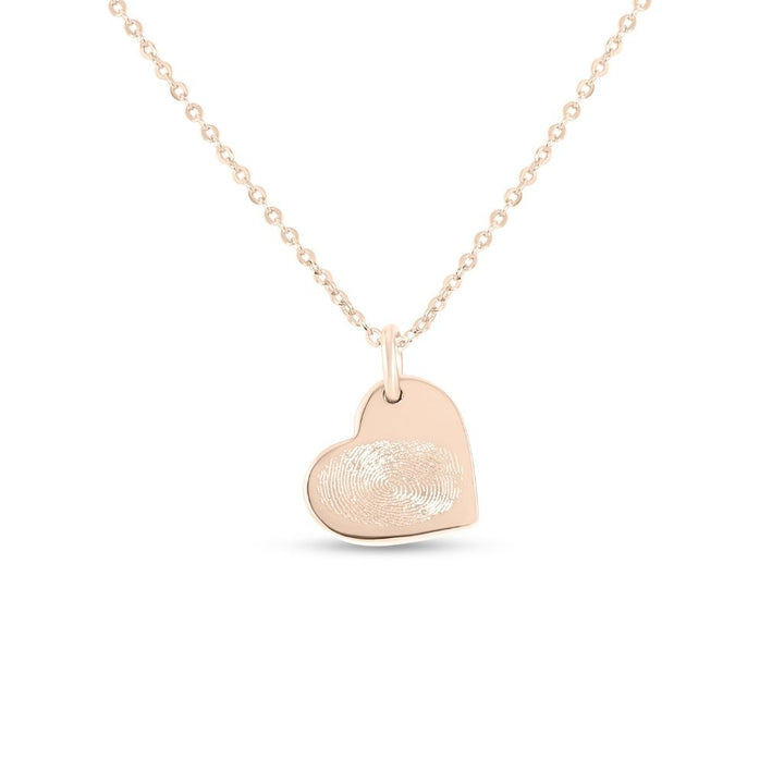 Hanging Heart Fingerprint Necklace - MemoriesMade