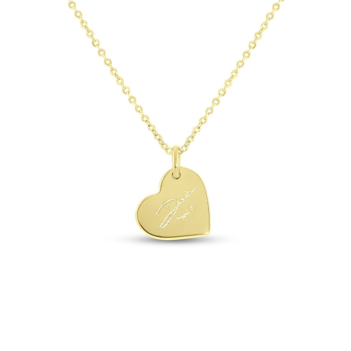 Hanging Heart Handwriting Necklace - MemoriesMade