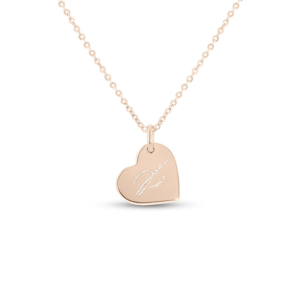Hanging Heart Handwriting Necklace - MemoriesMade