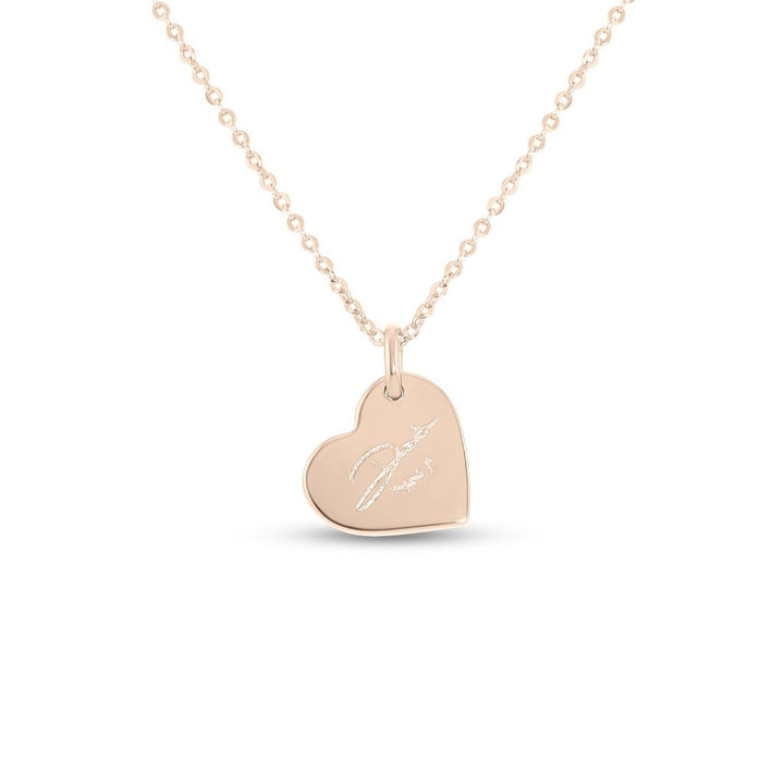 Hanging Heart Handwriting Necklace - MemoriesMade