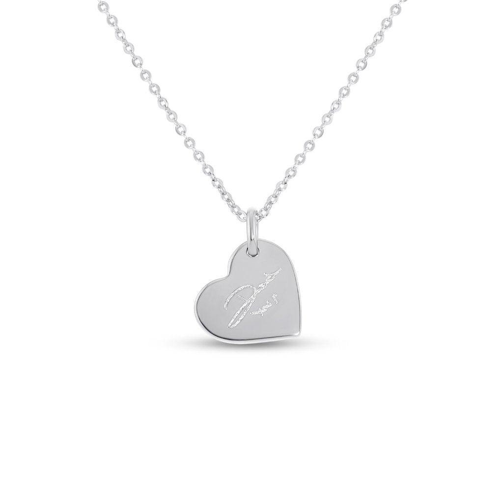 Hanging Heart Handwriting Necklace - MemoriesMade