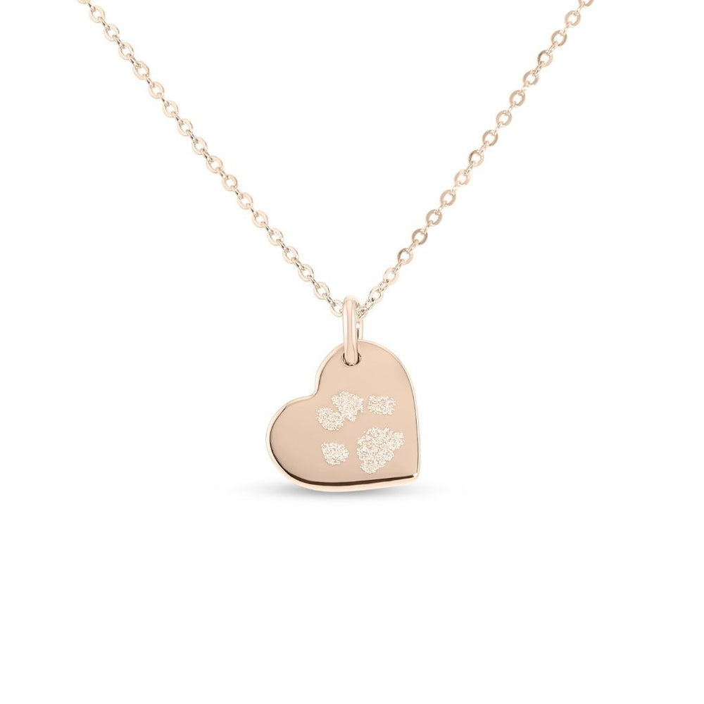 Hanging Heart Pawprint Necklace - MemoriesMade