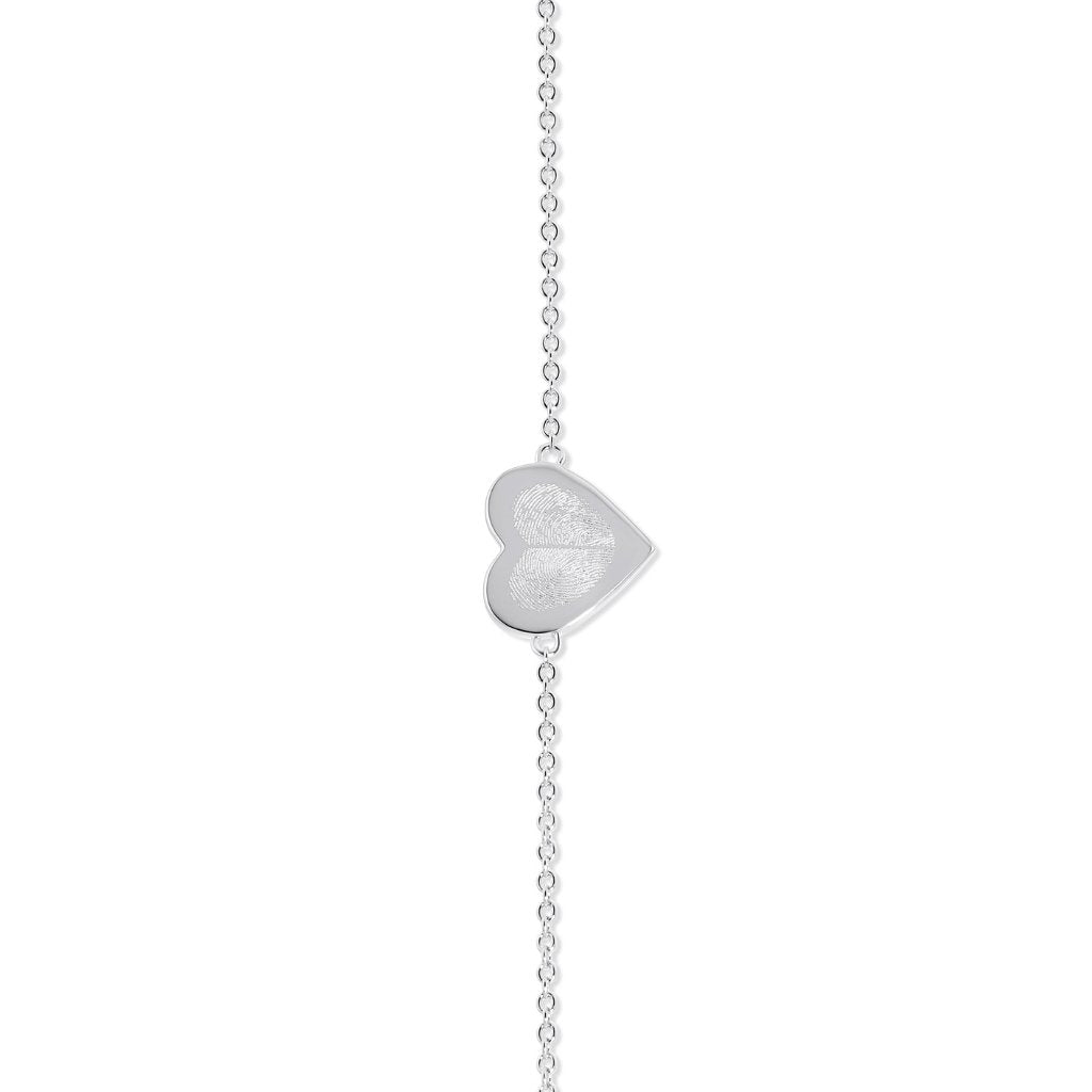 Heart Duo Fingerprint Bracelet - MemoriesMade
