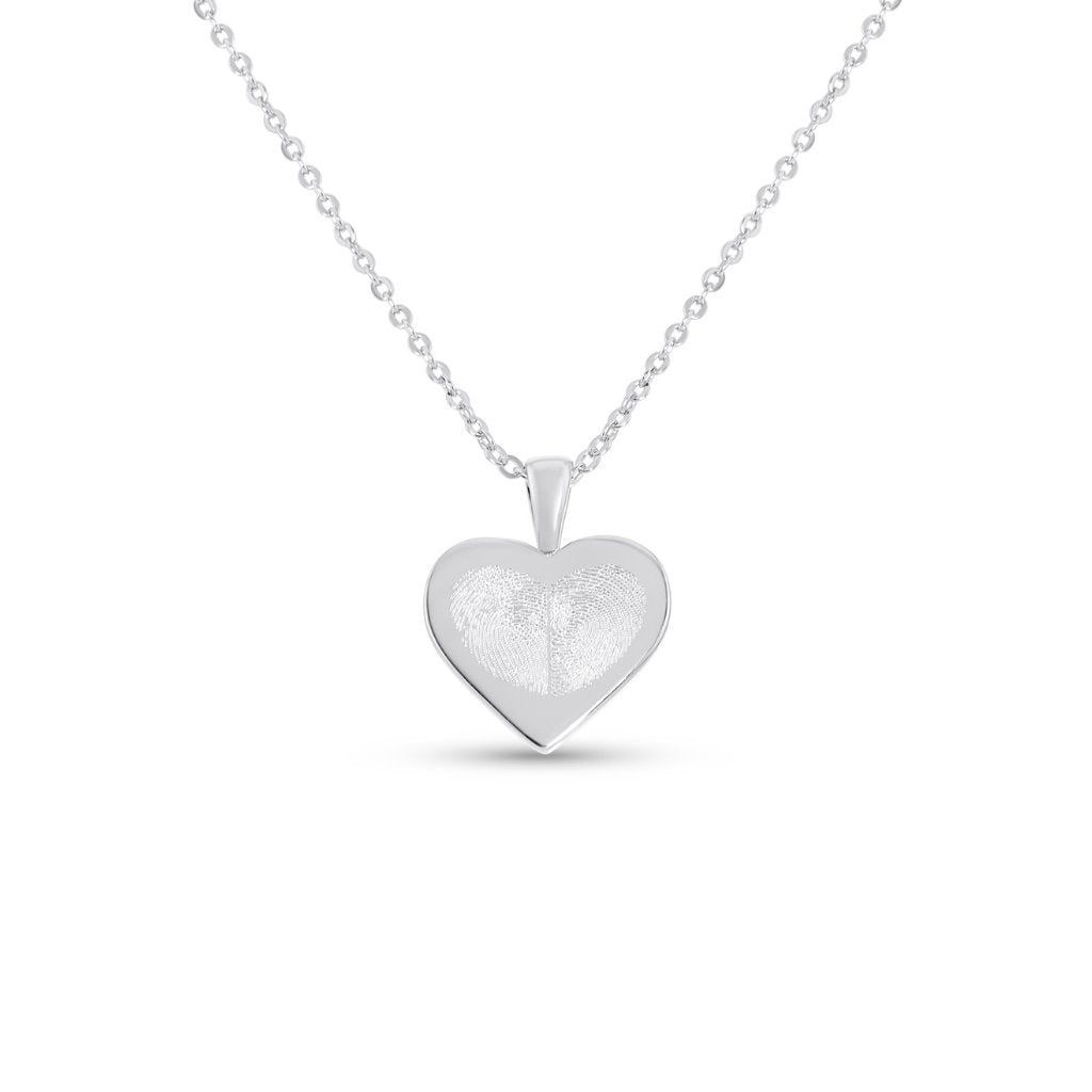 Heart Duo Fingerprint Necklace - MemoriesMade