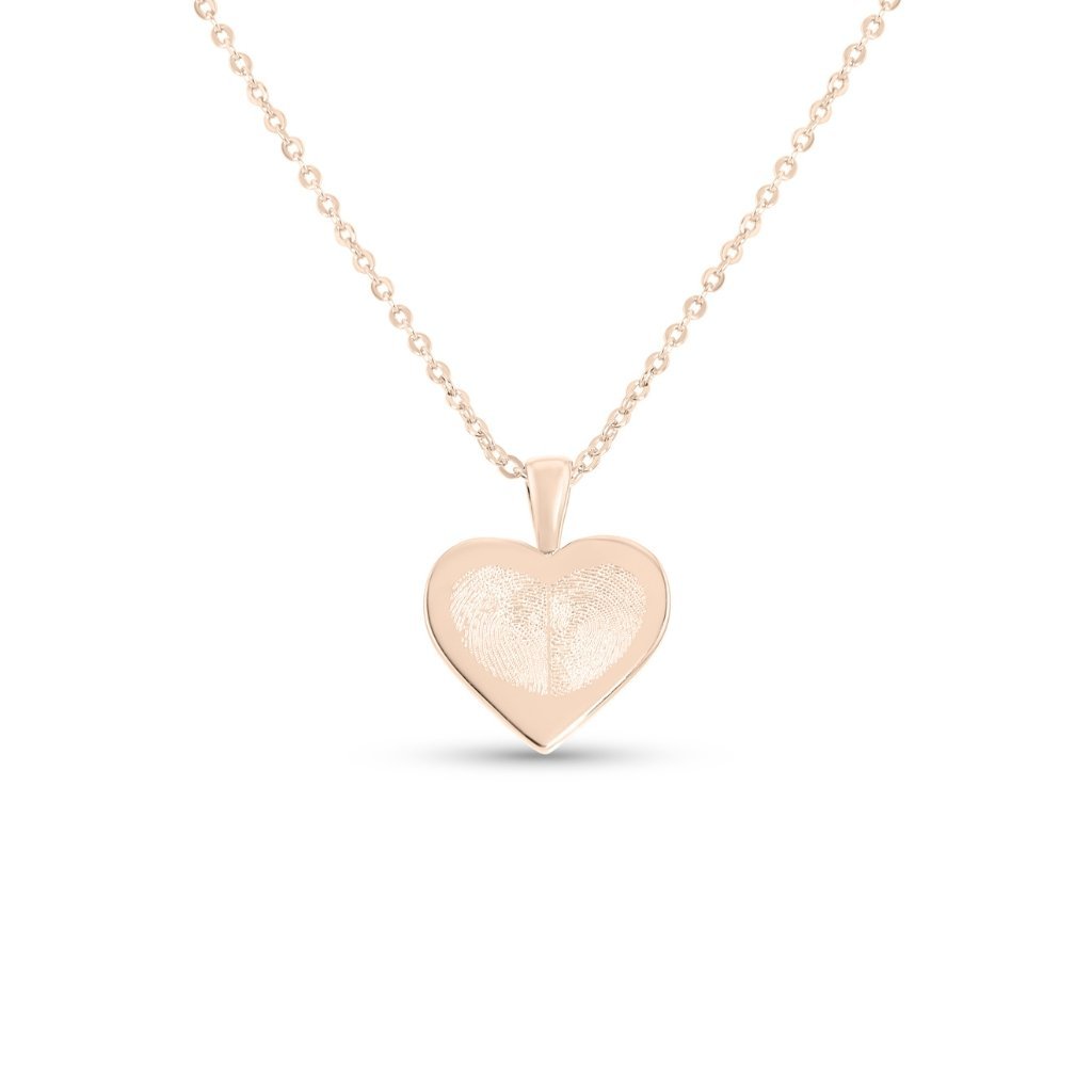 Heart Duo Fingerprint Necklace - MemoriesMade