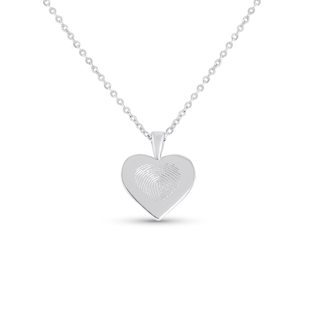 Heart Fingerprint Necklace - MemoriesMade