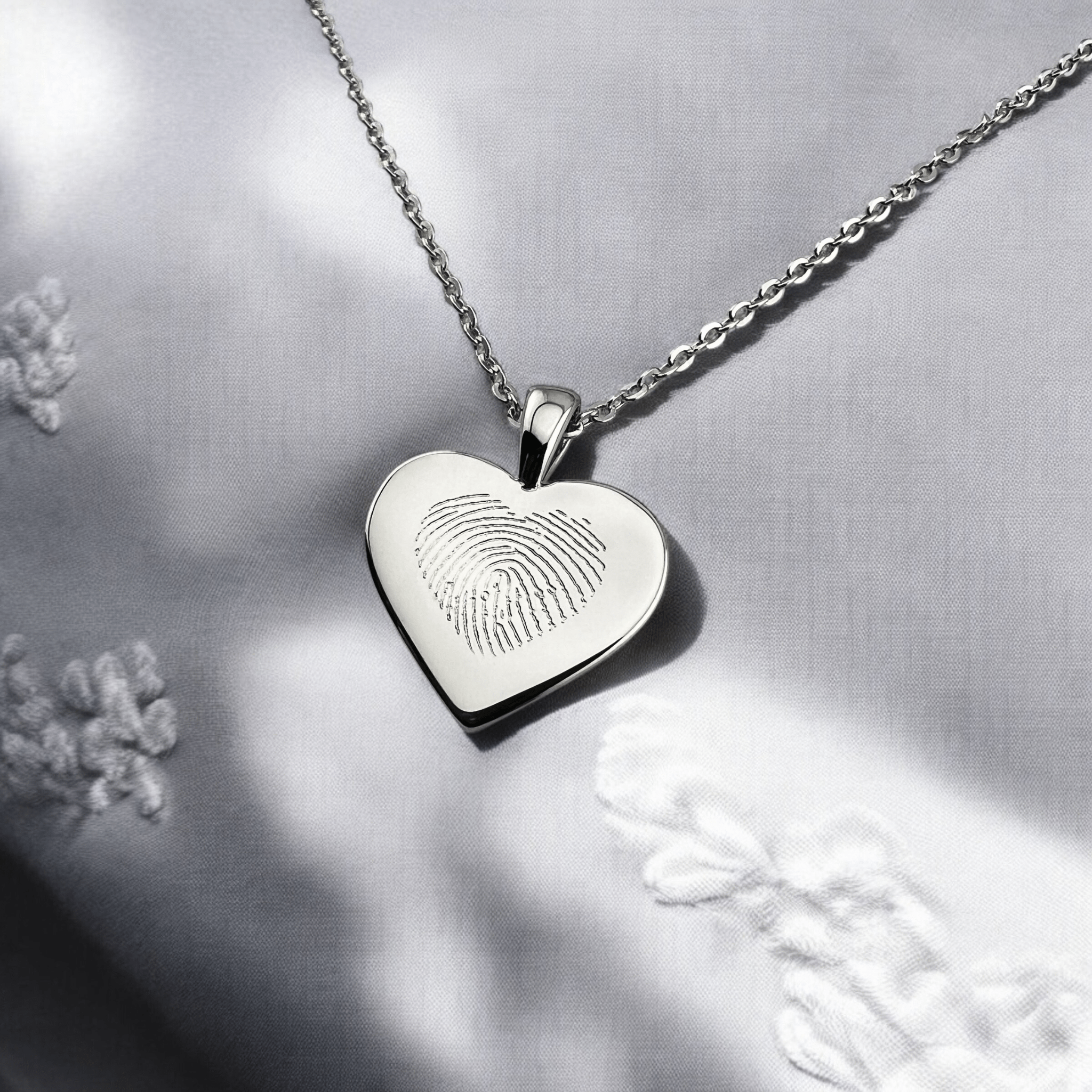 Heart Fingerprint Necklace - MemoriesMade