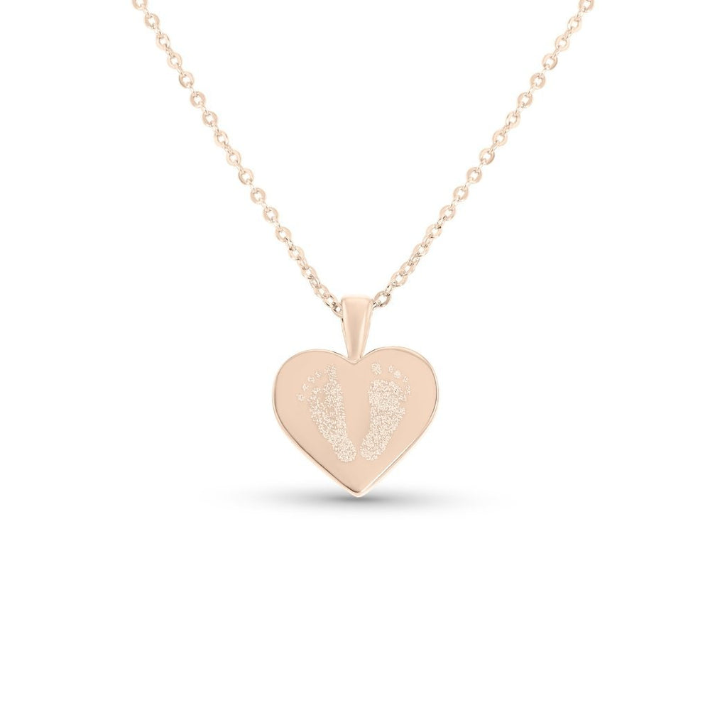 Heart Handprint or Footprint Necklace - MemoriesMade