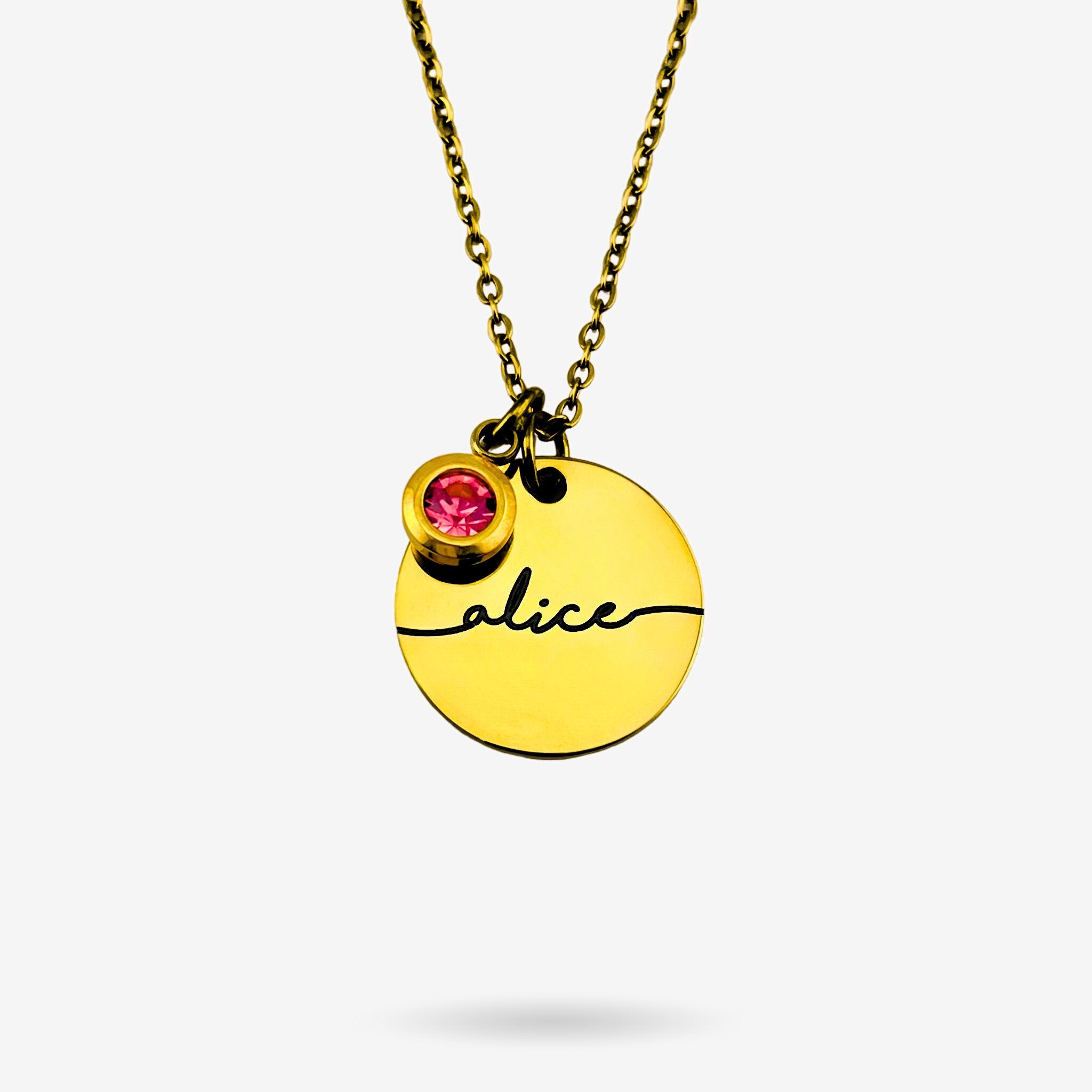 Lily Name Disc Necklace - MemoriesMade