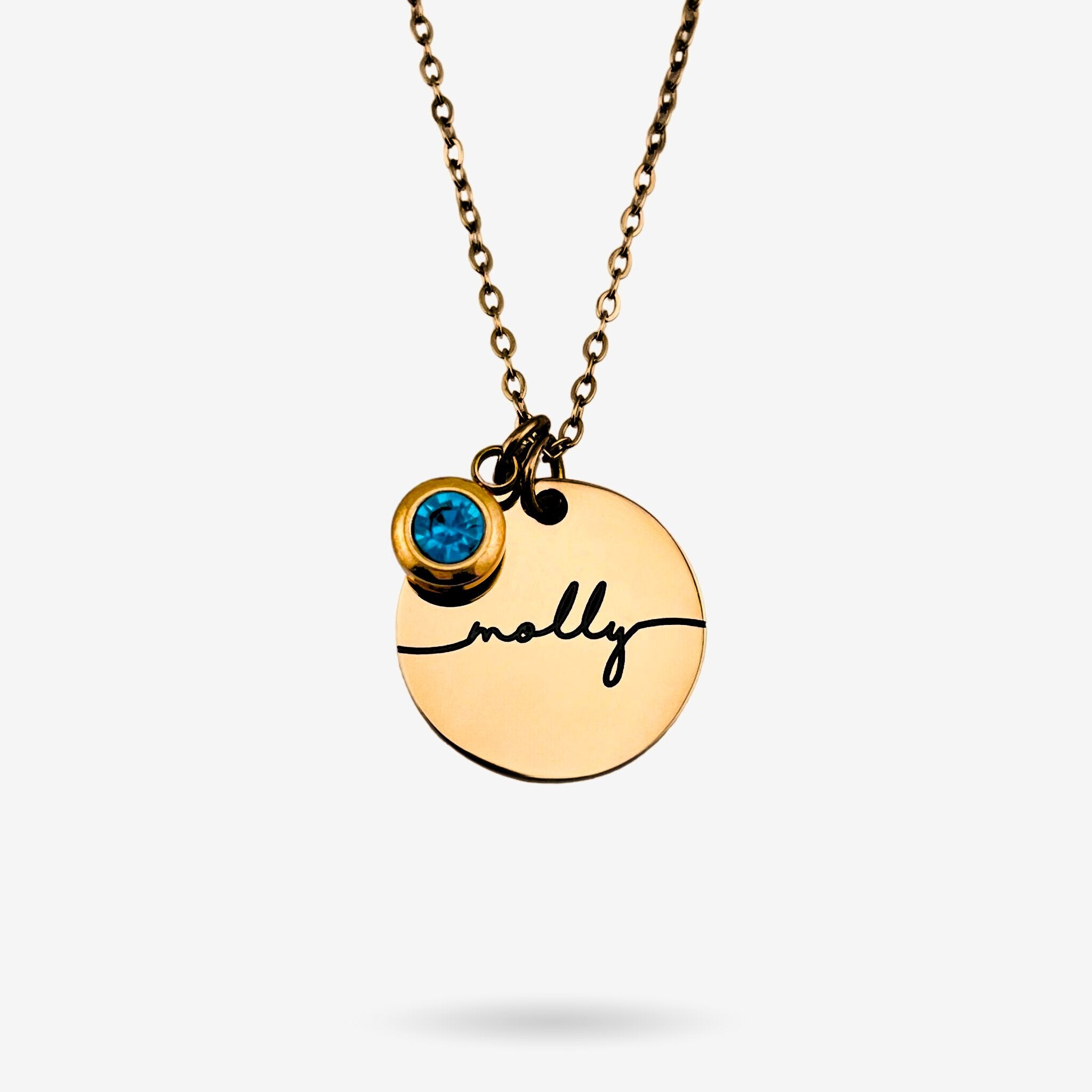 Lily Name Disc Necklace - MemoriesMade