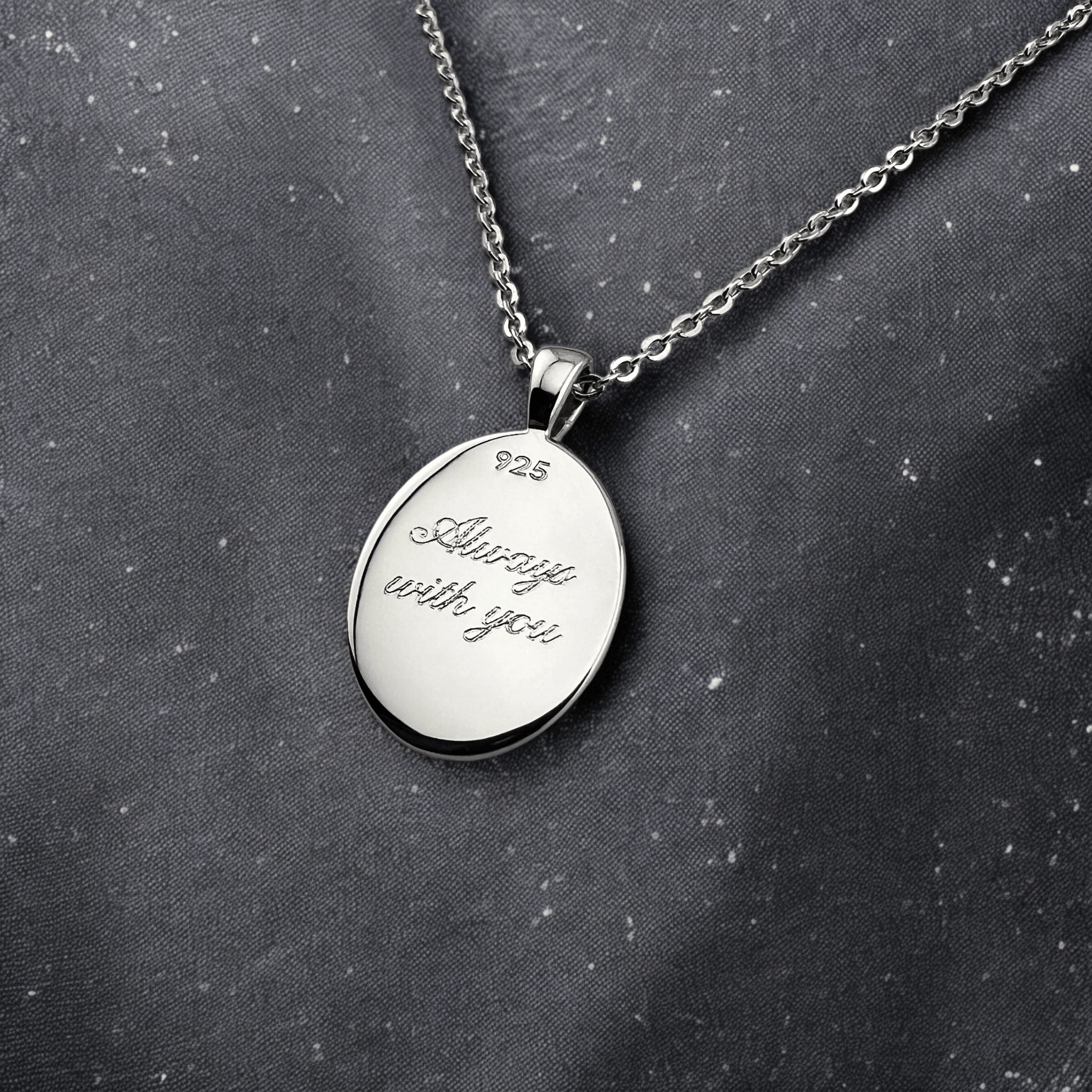 Oval Fingerprint Necklace - MemoriesMade