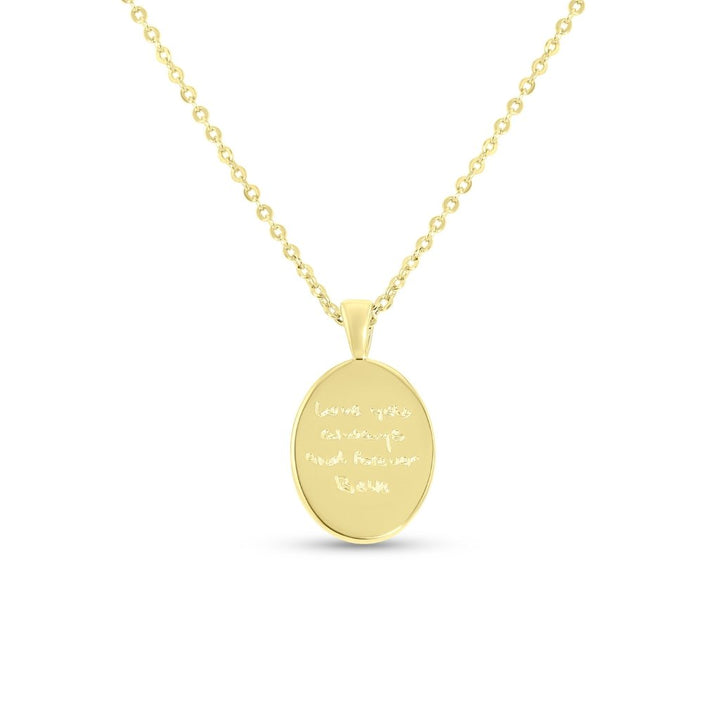 Oval Handwriting Necklace - MemoriesMade