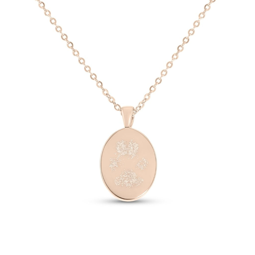 Oval Pawprint Necklace - MemoriesMade