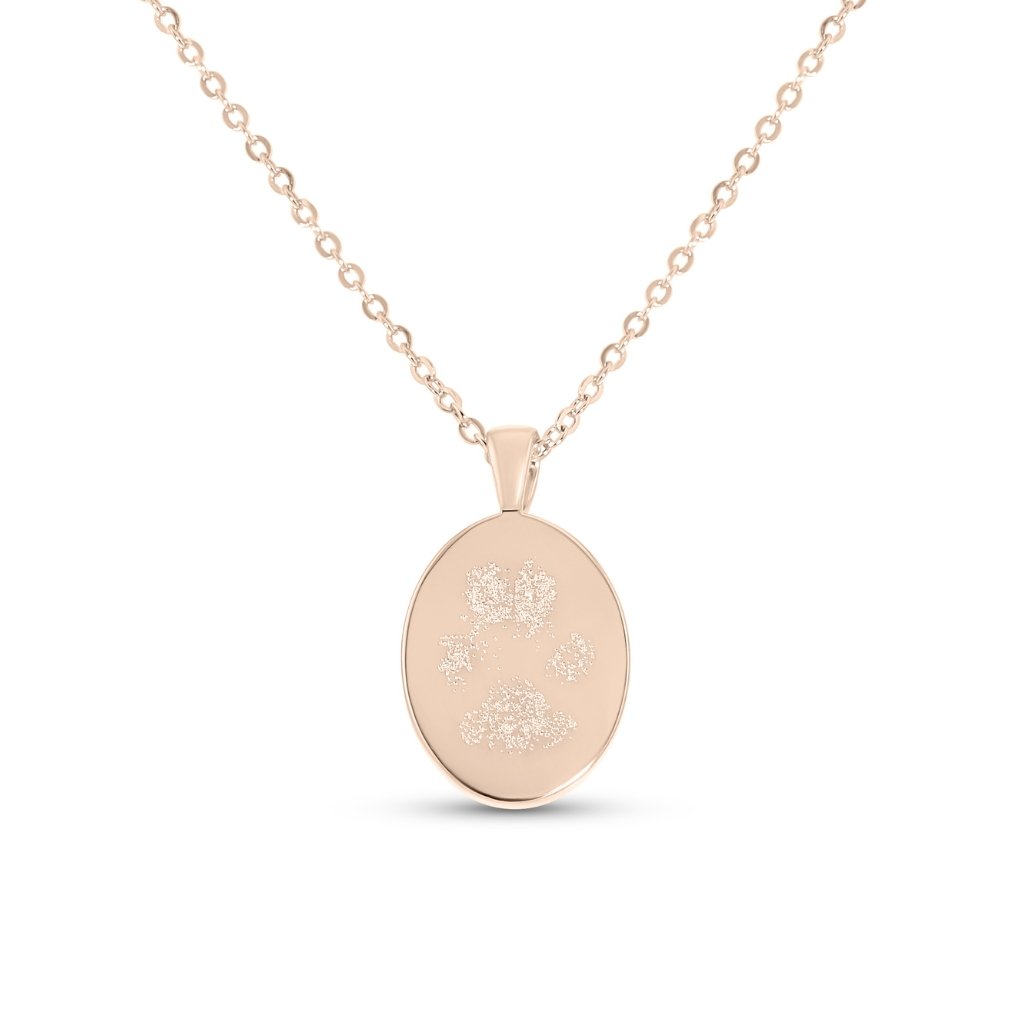 Oval Pawprint Necklace - MemoriesMade