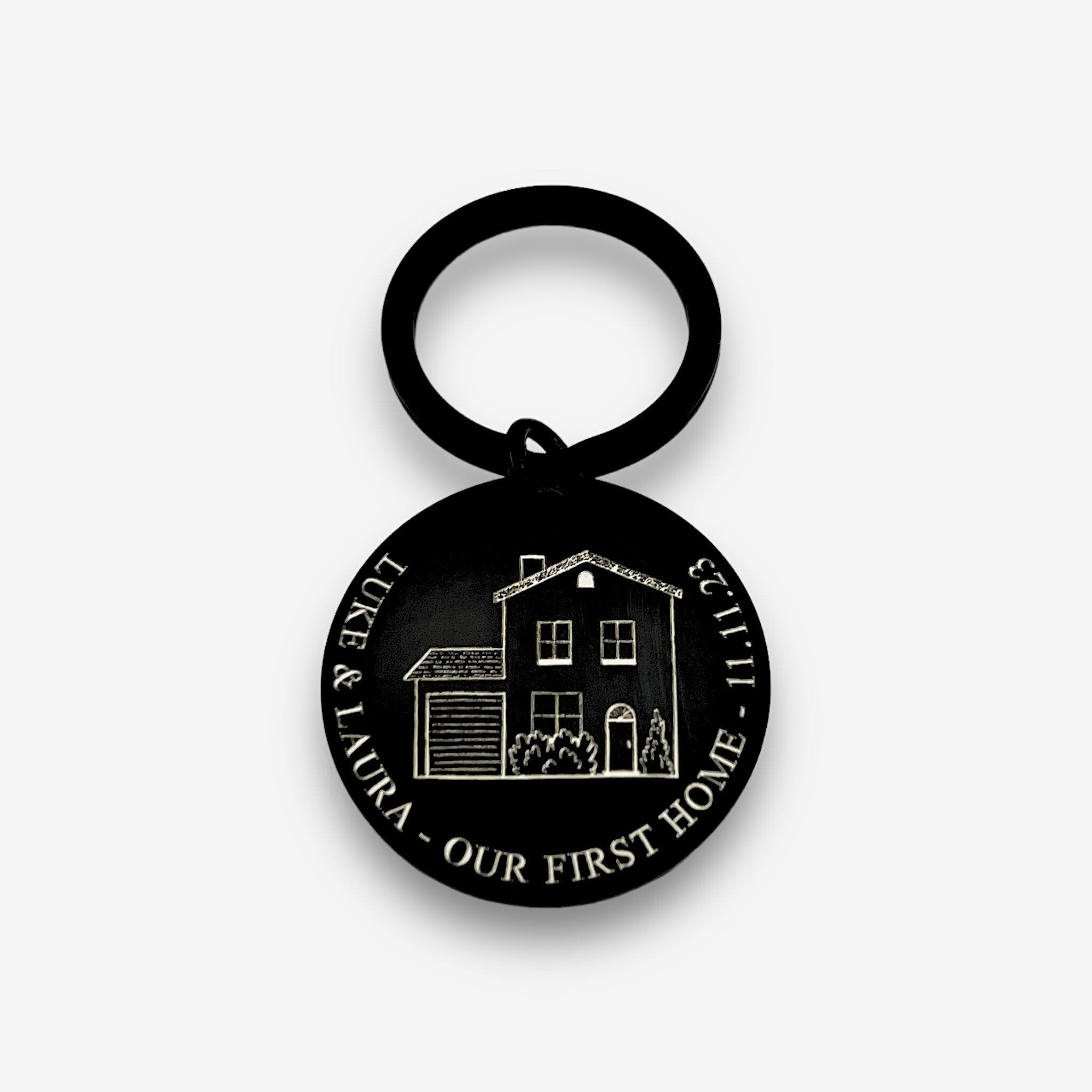 Pair of First Home Disc Keychains