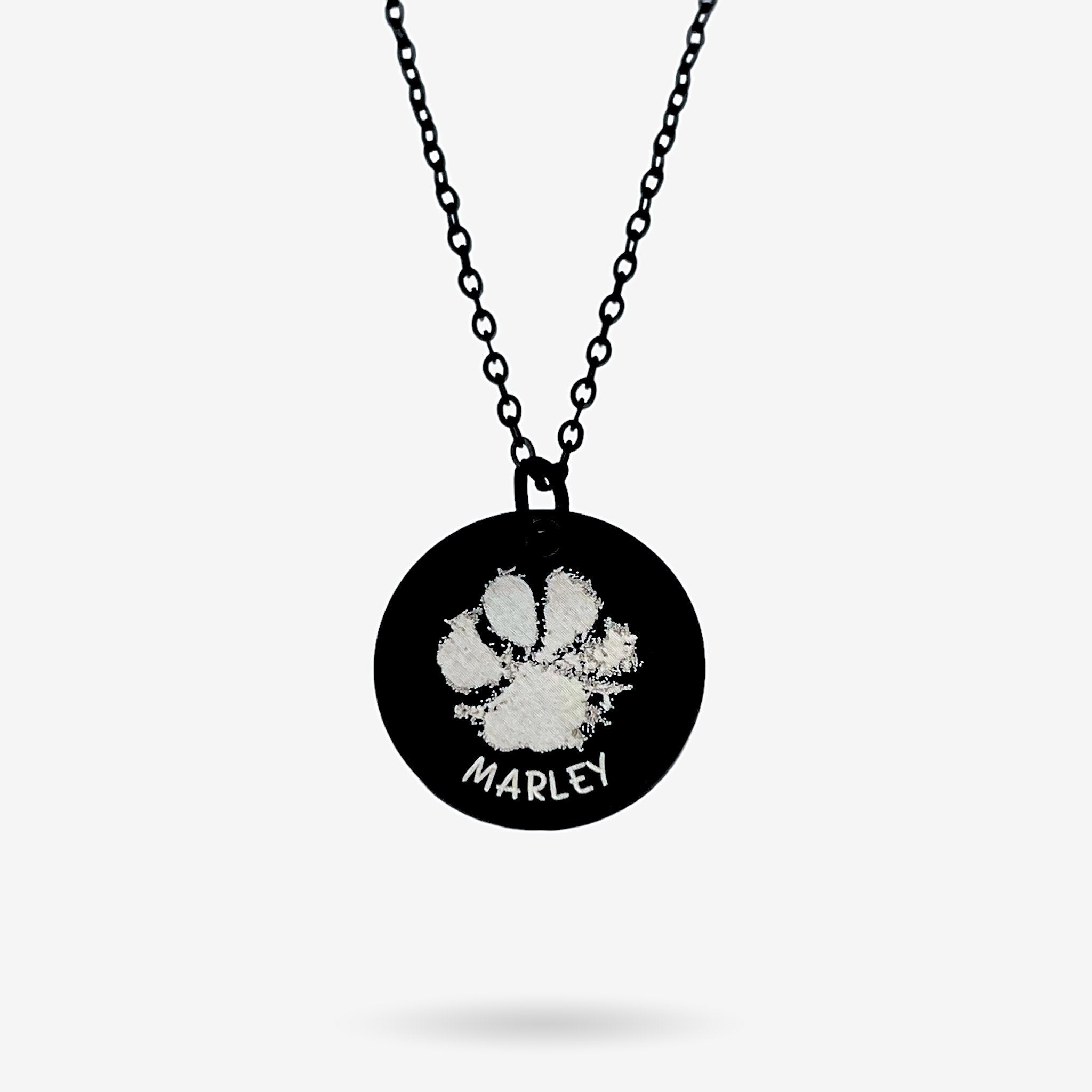 Pawprint Disc Necklace