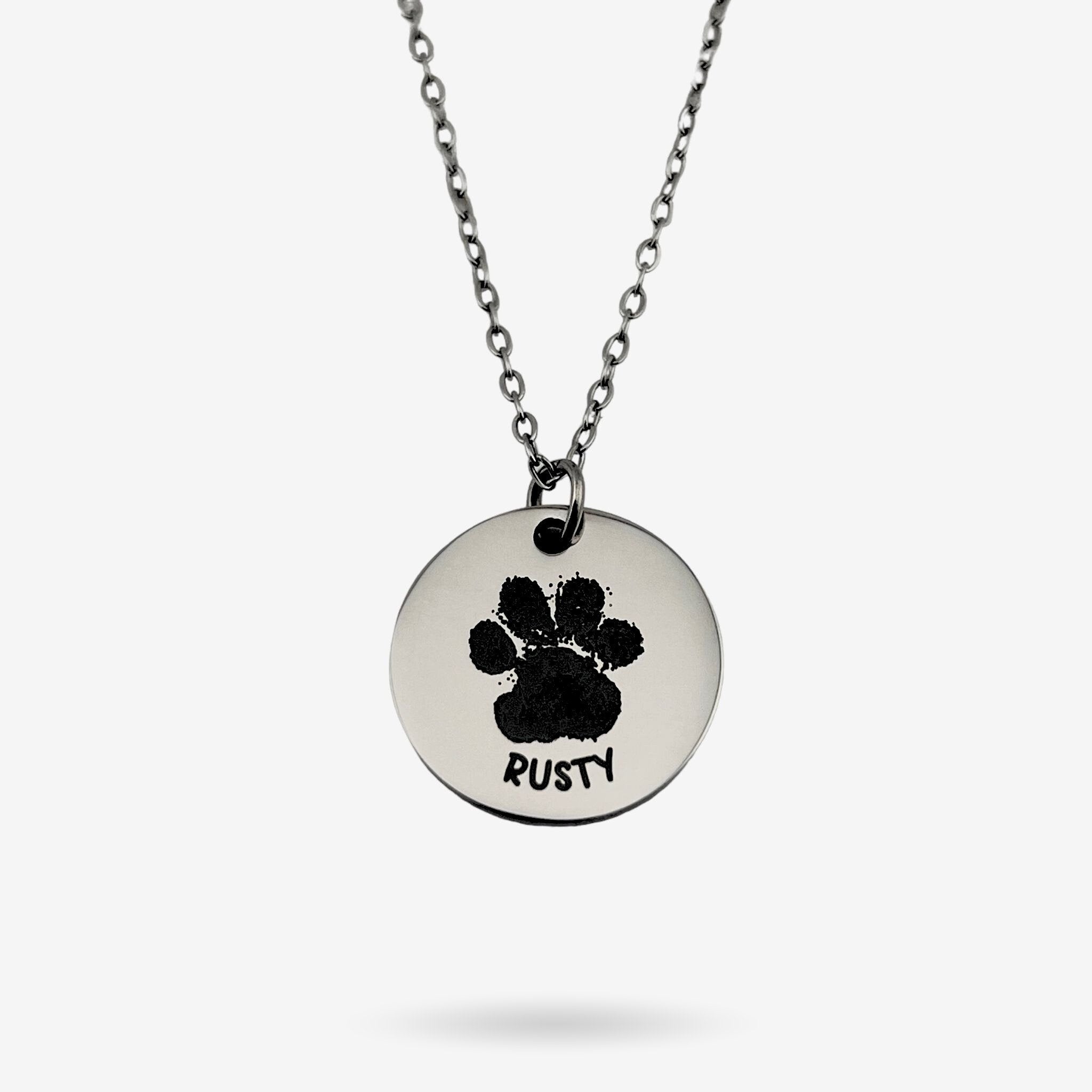 Pawprint Disc Necklace