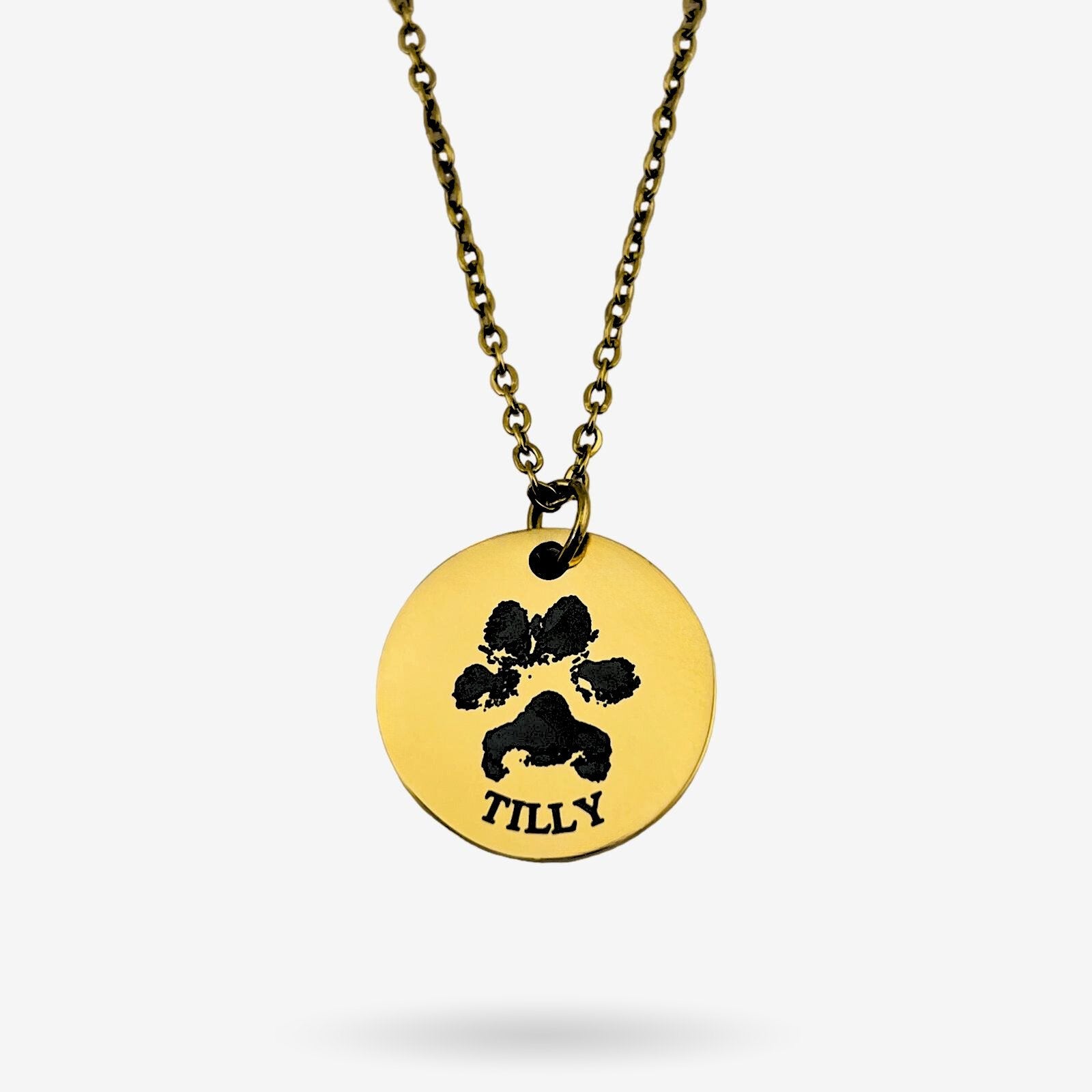 Pawprint Disc Necklace