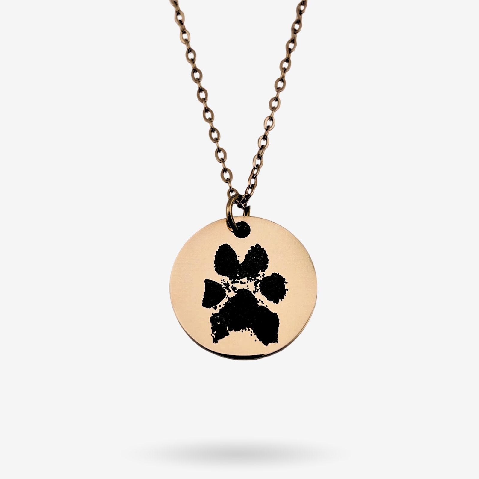 Pawprint Disc Necklace