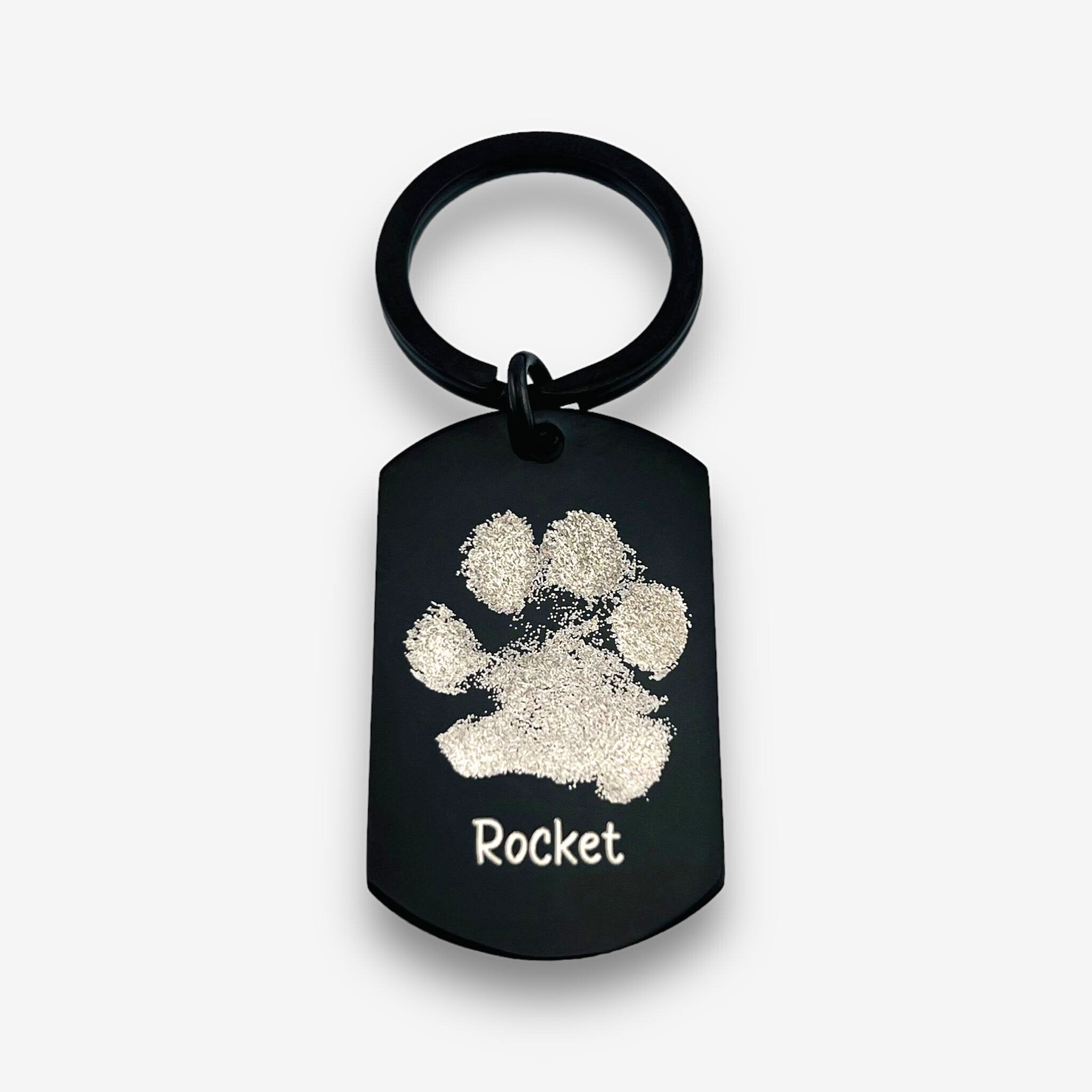 Pawprint Flat Bar Keychain