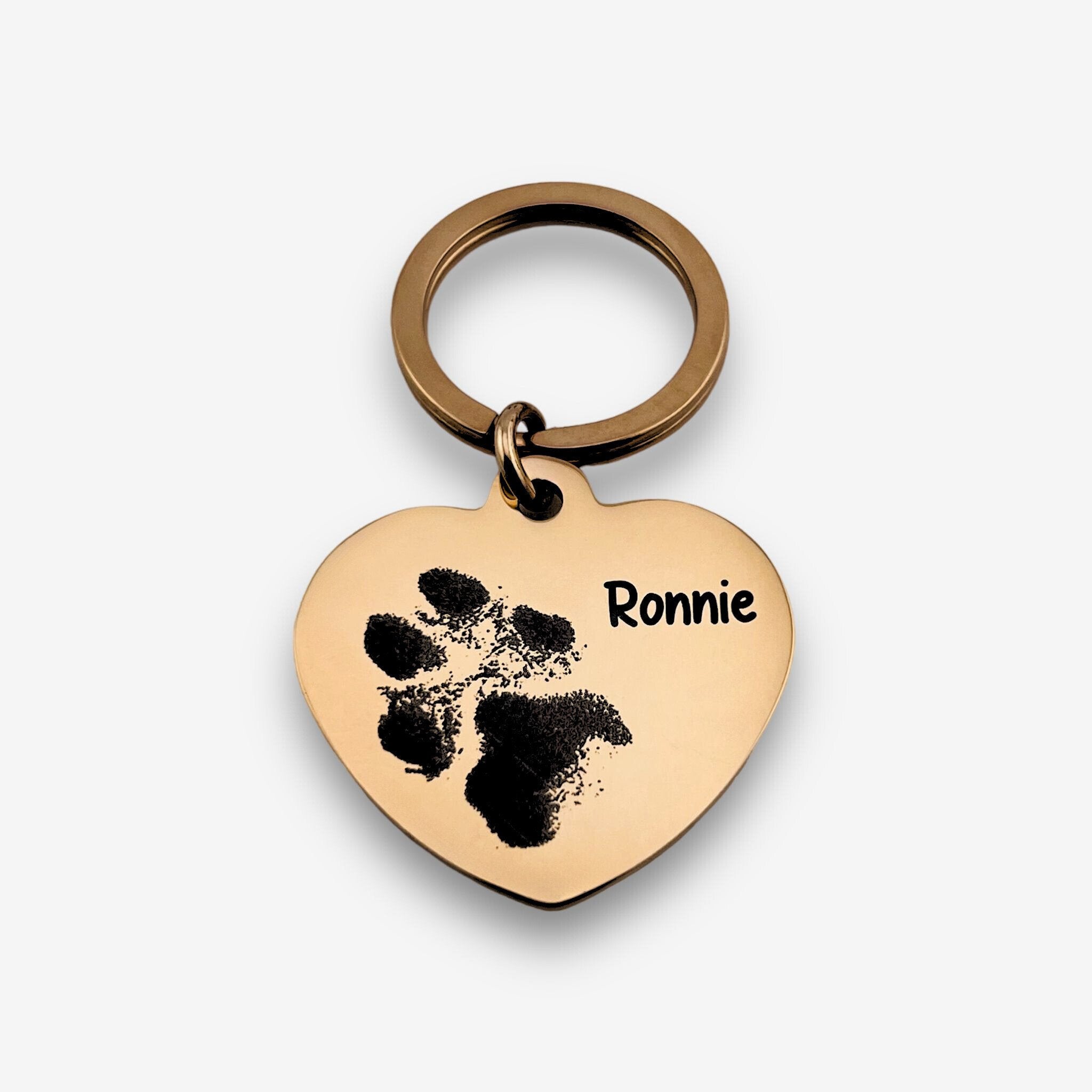 Pawprint Heart Keychain