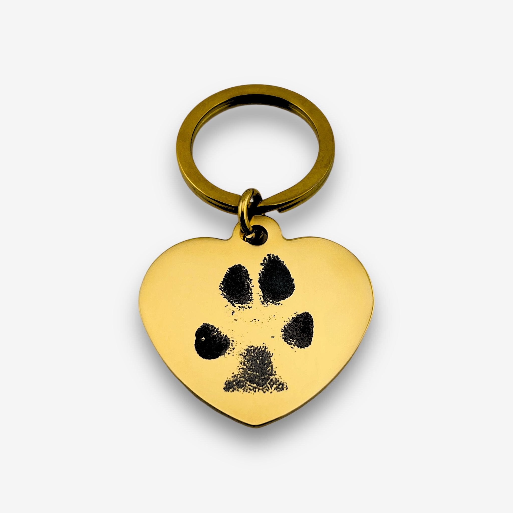 Pawprint Heart Keychain