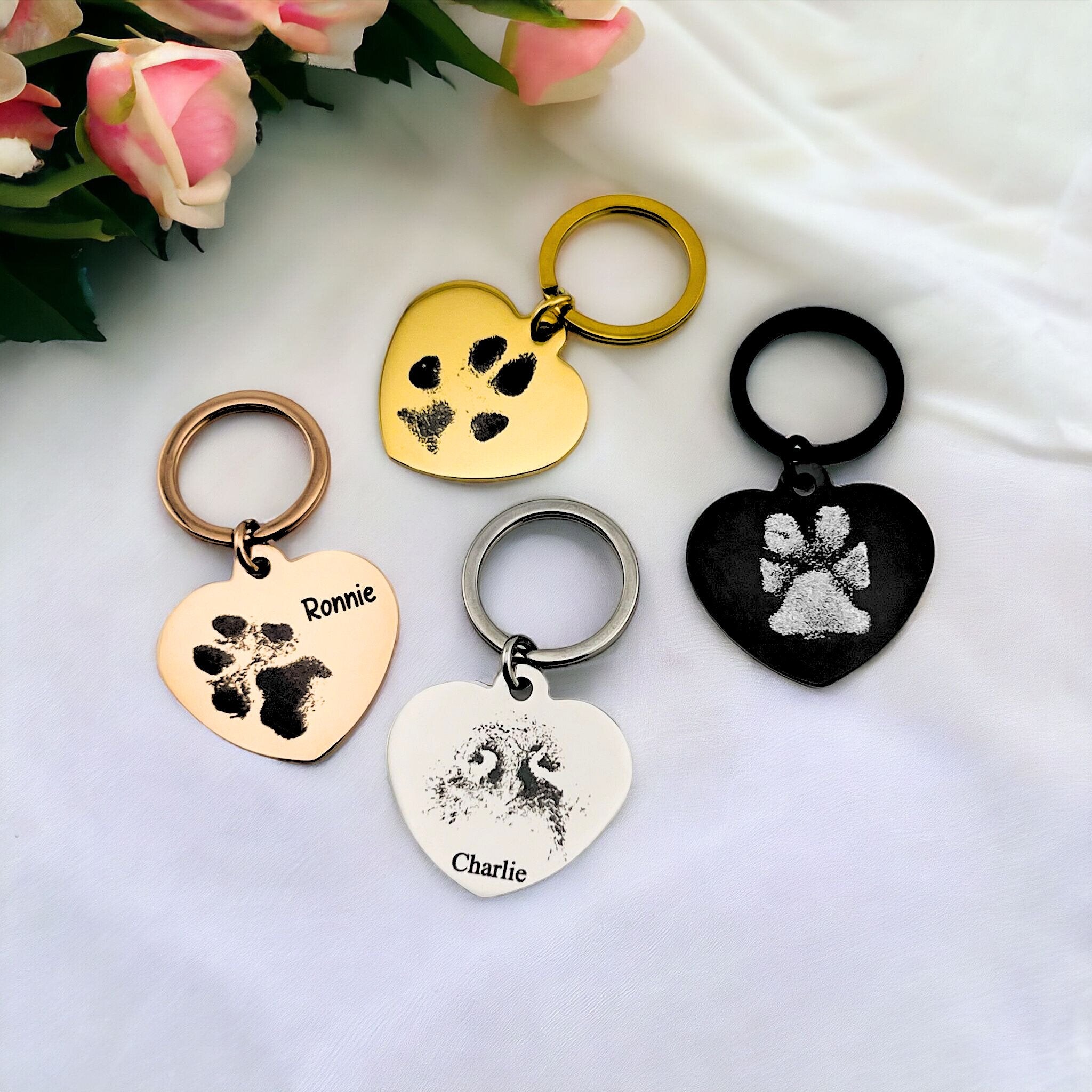 Pawprint Heart Keychain - MemoriesMade