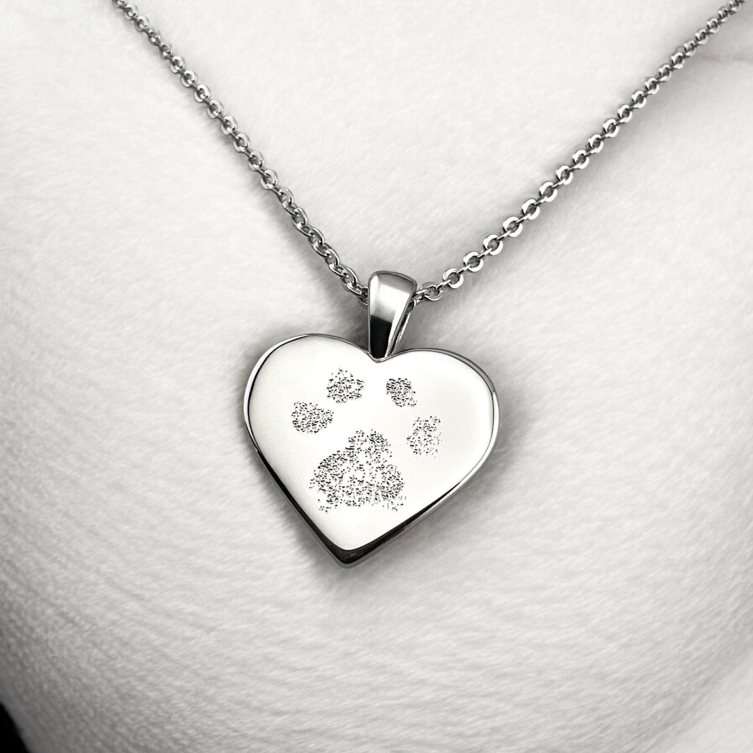 Pawprint Heart Necklace - MemoriesMade