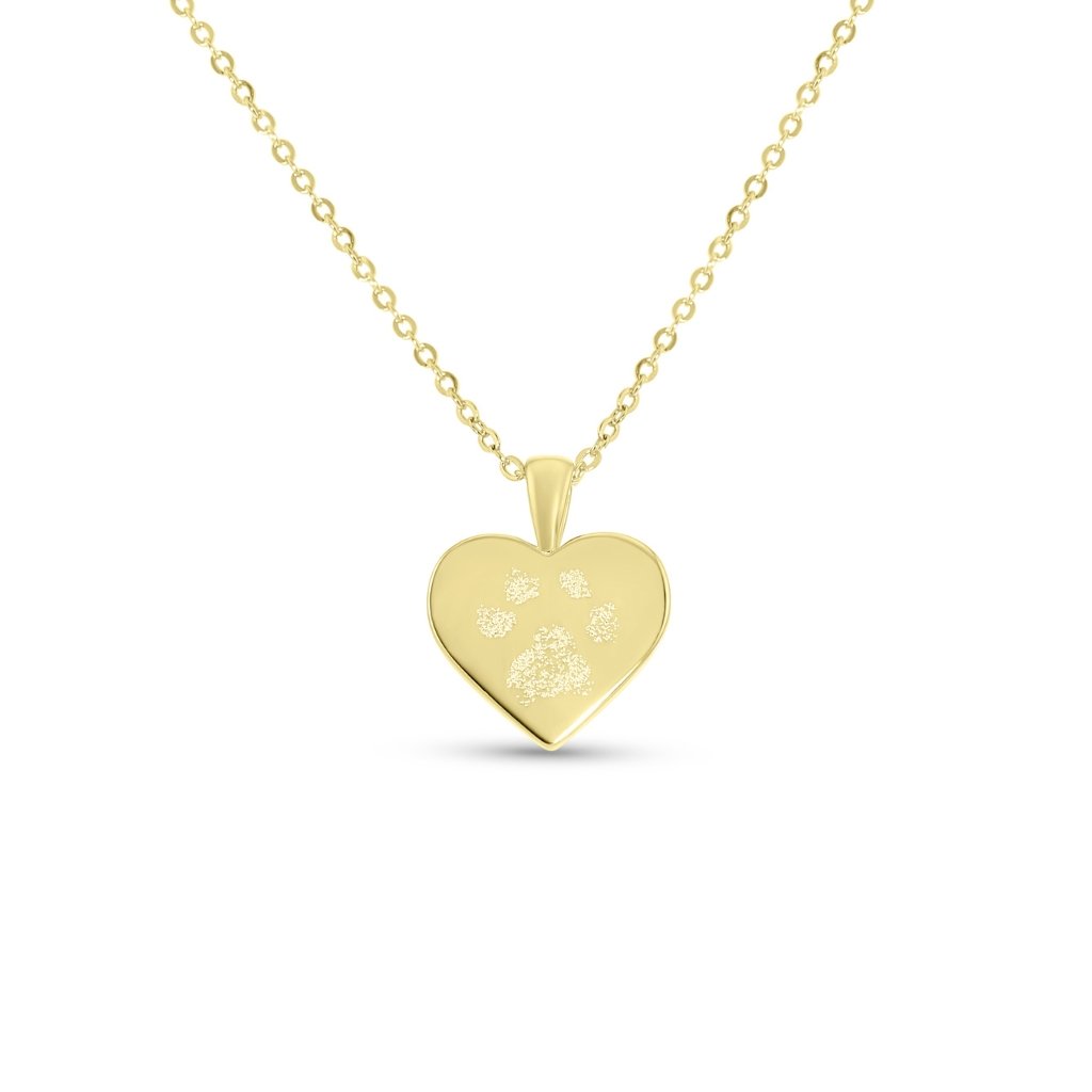 Pawprint Heart Necklace - MemoriesMade