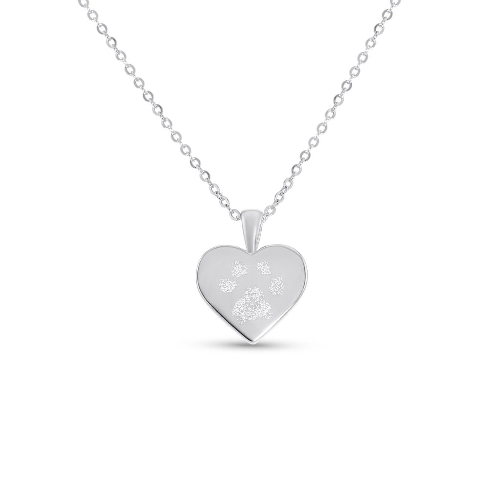 Pawprint Heart Necklace - MemoriesMade