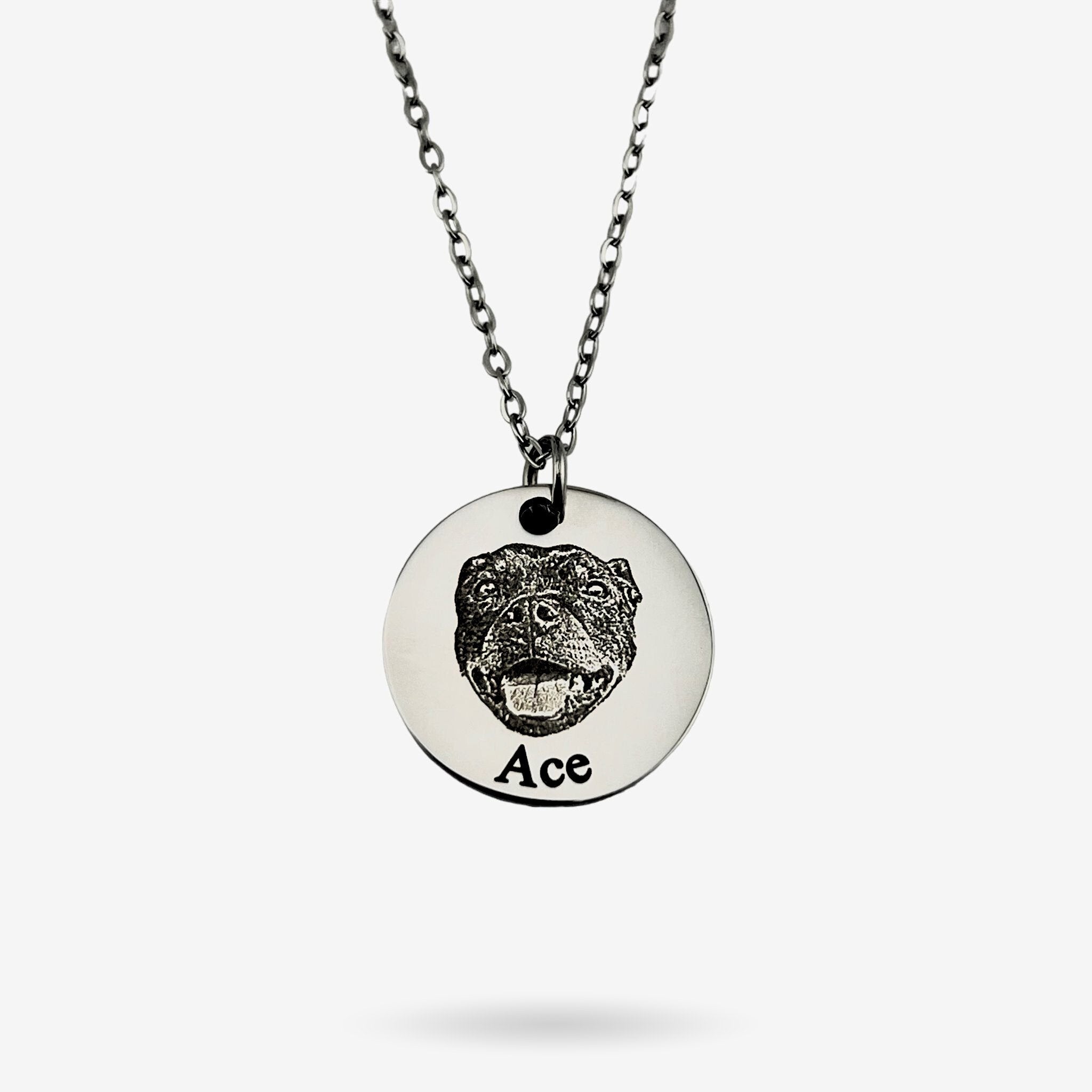 Pet Face Photo Disc Necklace