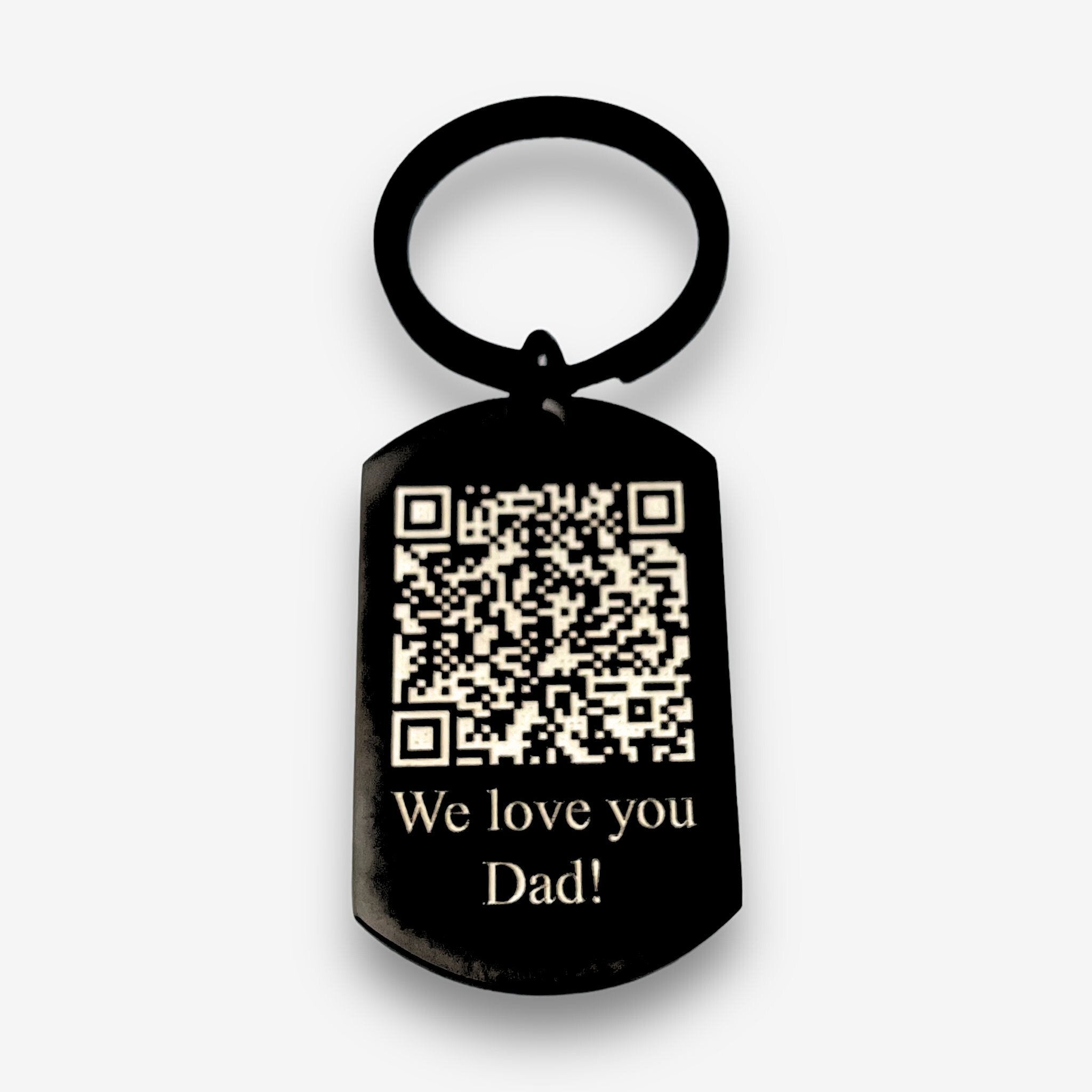 QR Code Flat Bar Keychain