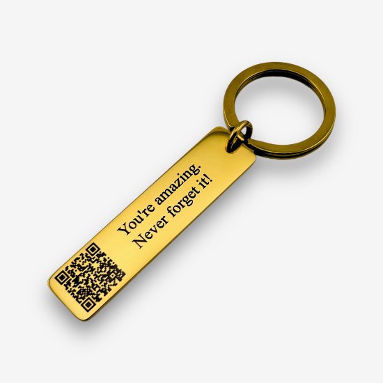 QR Code Slim Bar Keychain