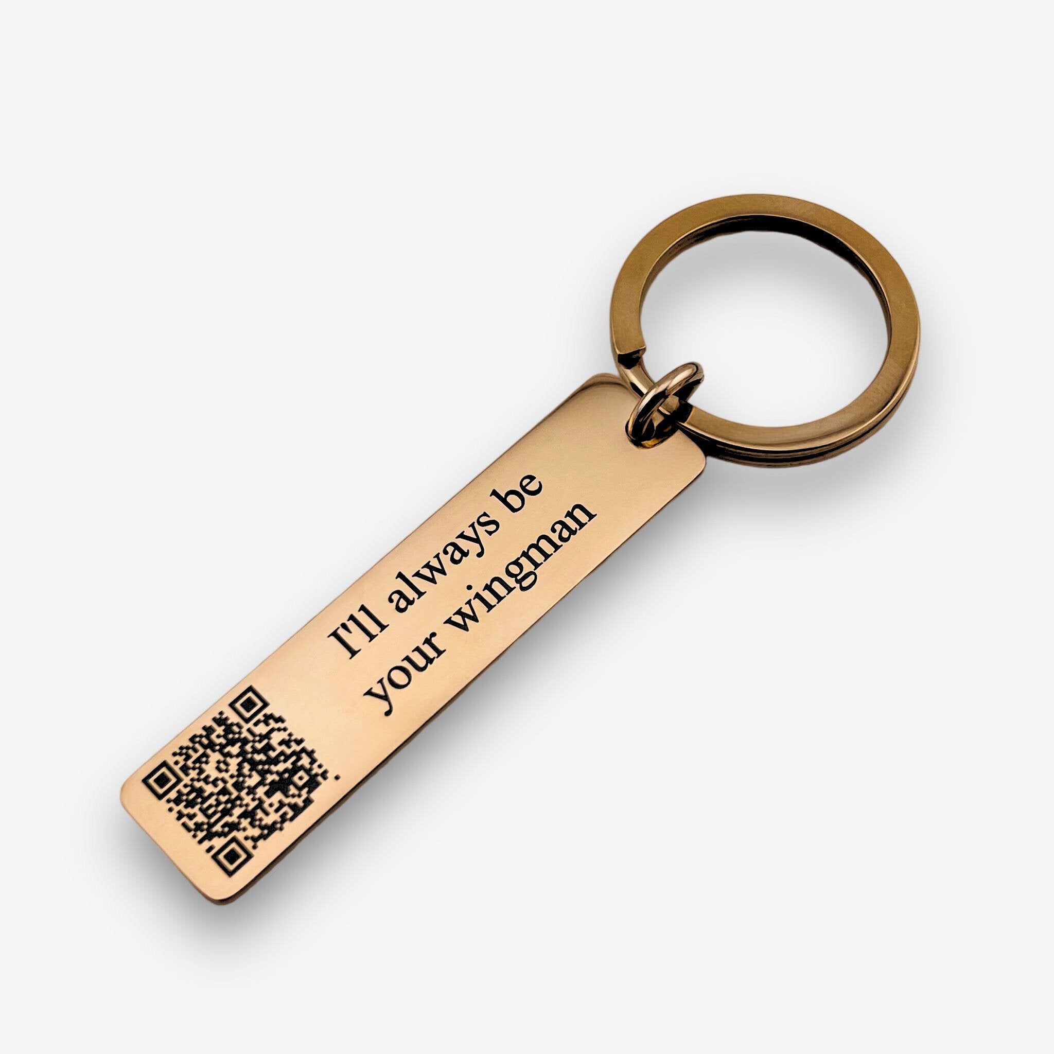 QR Code Slim Bar Keychain