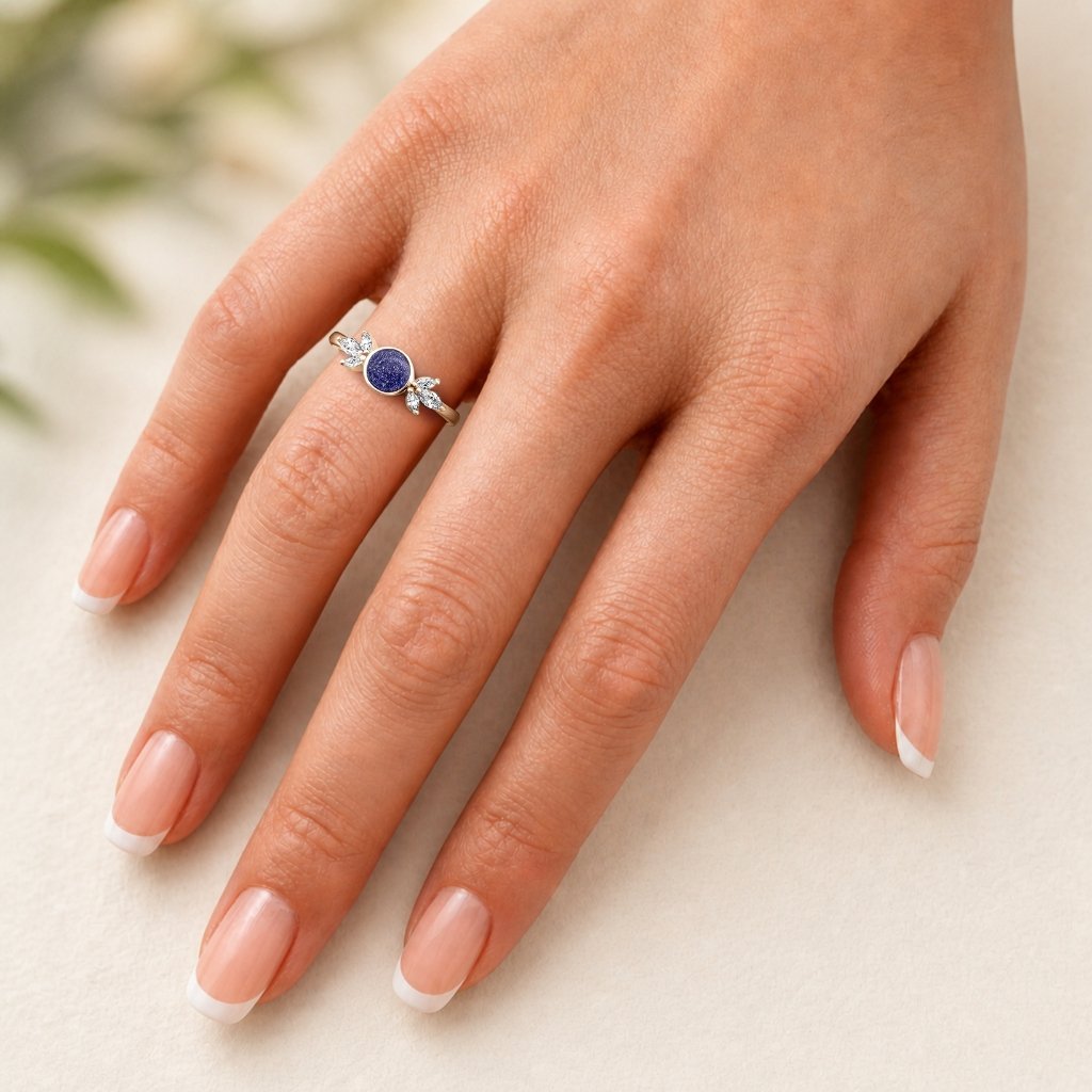 Rose Gold Blossom Tribute Ashes Ring - MemoriesMade