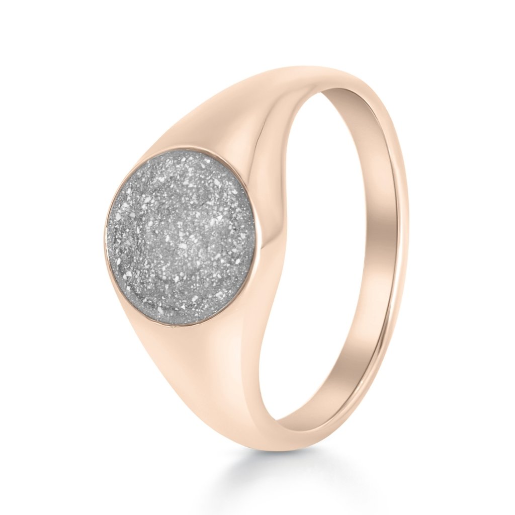 Rose Gold Classic Signet Ashes Ring - MemoriesMade