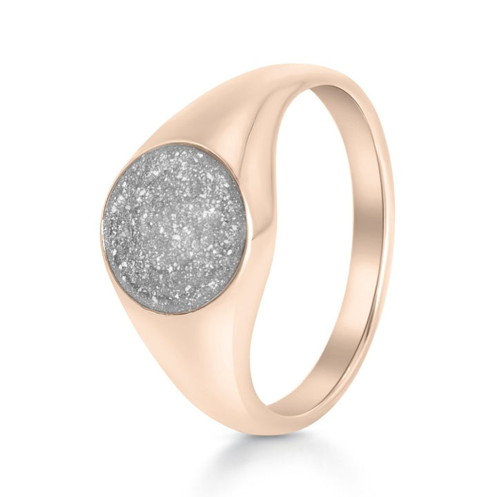 Rose Gold Classic Signet Ashes Ring - MemoriesMade