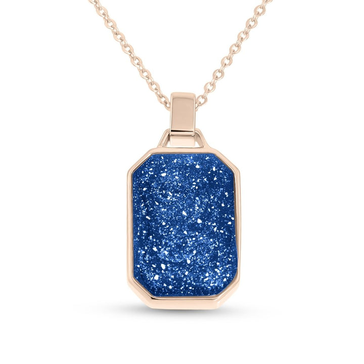 Rose Gold Edge - Cut Ashes Necklace - MemoriesMade