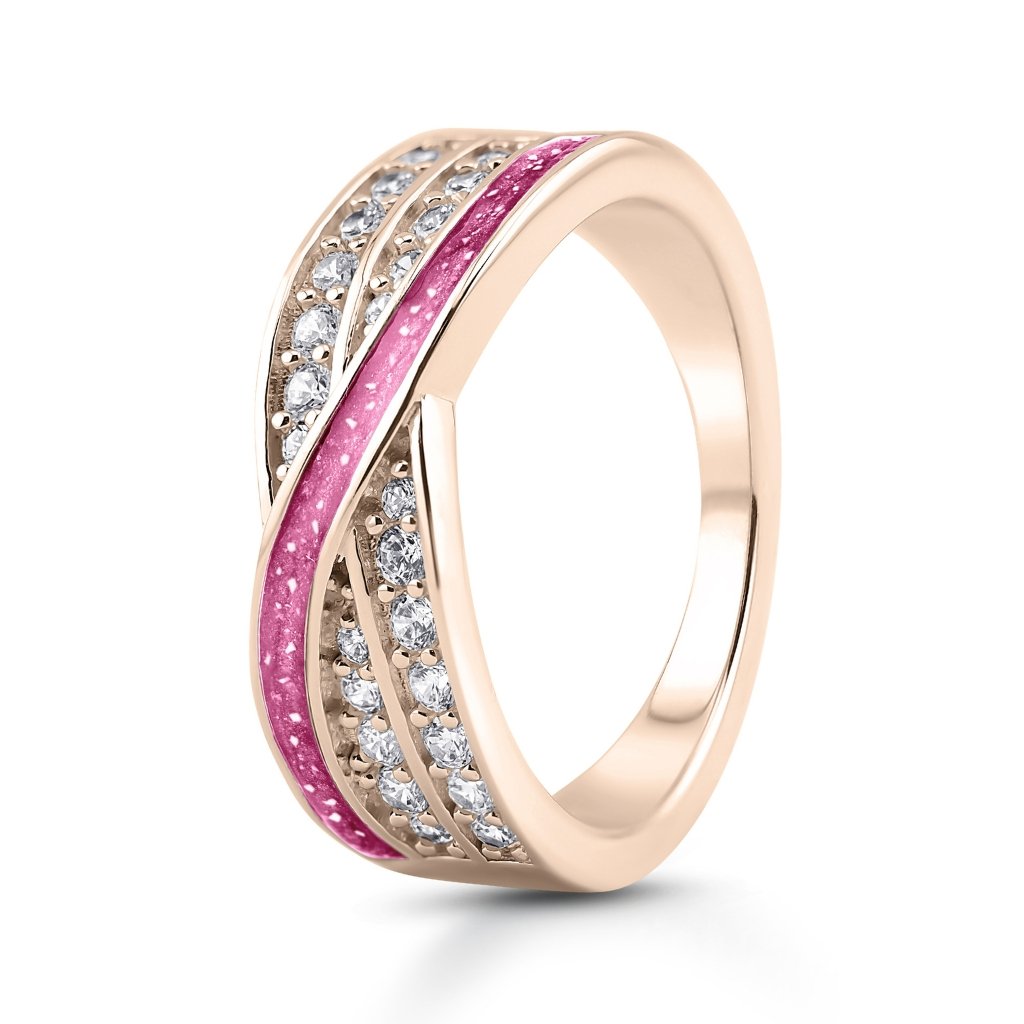 Rose Gold Evermore Ashes Ring - MemoriesMade