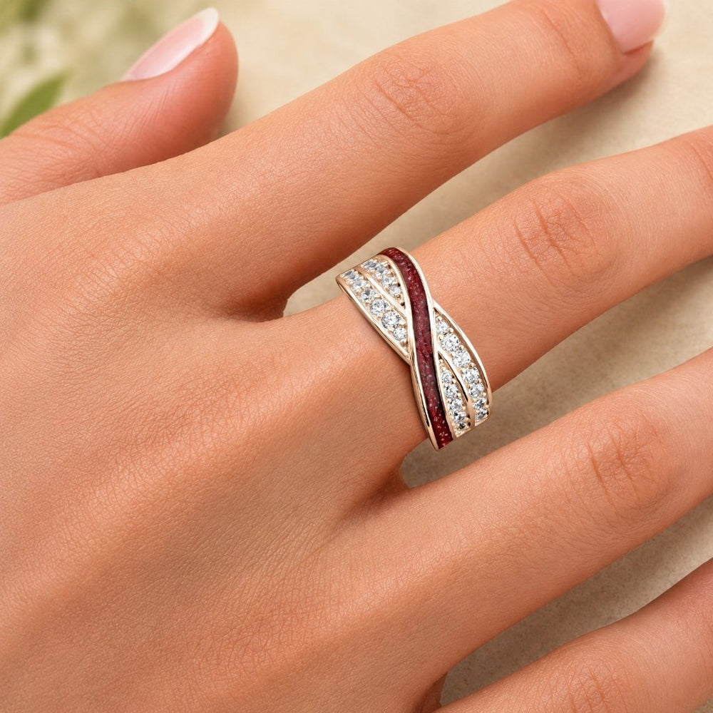 Rose Gold Evermore Ashes Ring - MemoriesMade
