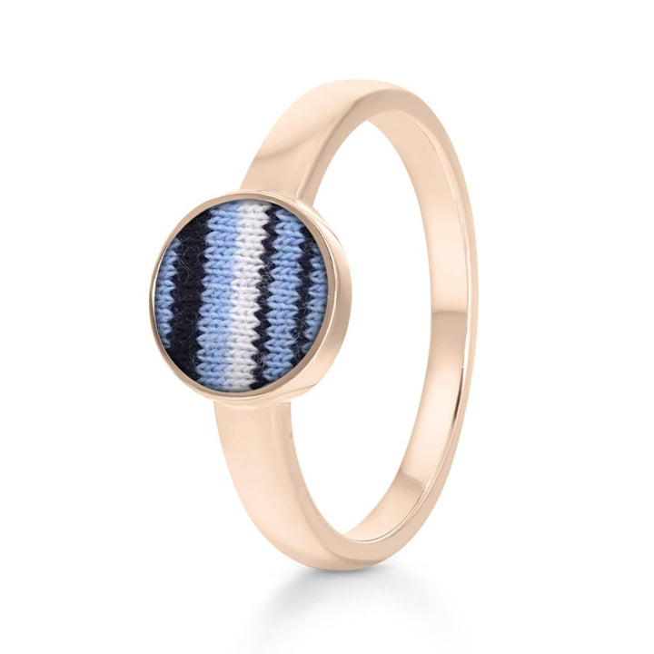 Rose Gold Fabric Keepsake Classic Tribute Ring - MemoriesMade