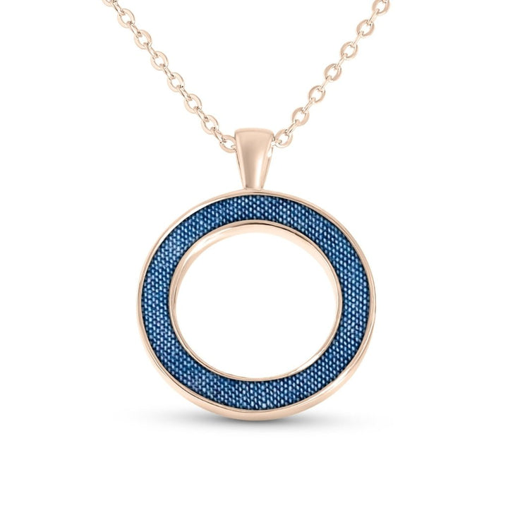 Rose Gold Fabric Keepsake Halo Necklace - MemoriesMade
