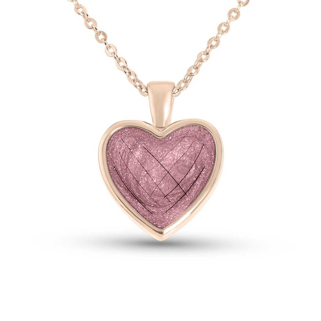 Rose Gold Hair Keepsake Heart Necklace - MemoriesMade