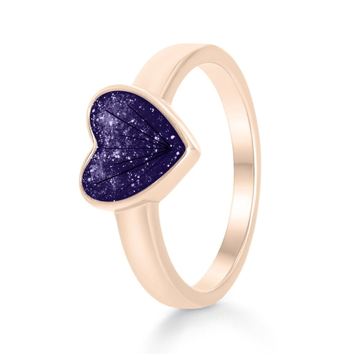 Rose Gold Hair Keepsake Heart Ring - MemoriesMade