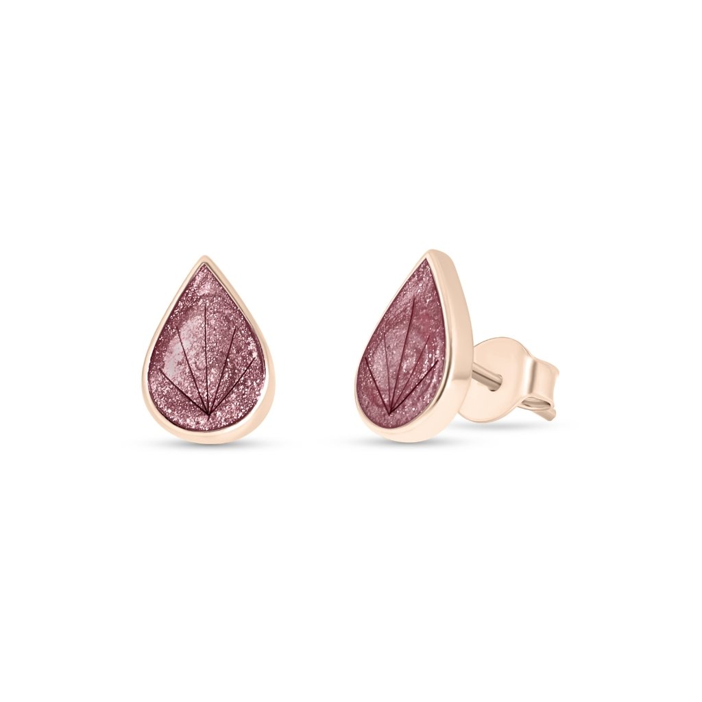 Rose Gold Hair Keepsake Teardrop Earrings - MemoriesMade