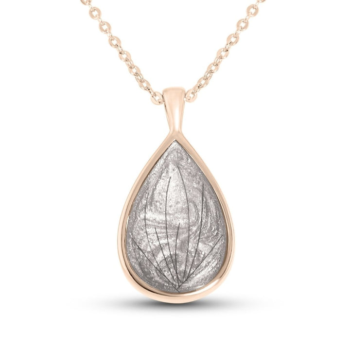 Rose Gold Hair Keepsake Teardrop Necklace - MemoriesMade