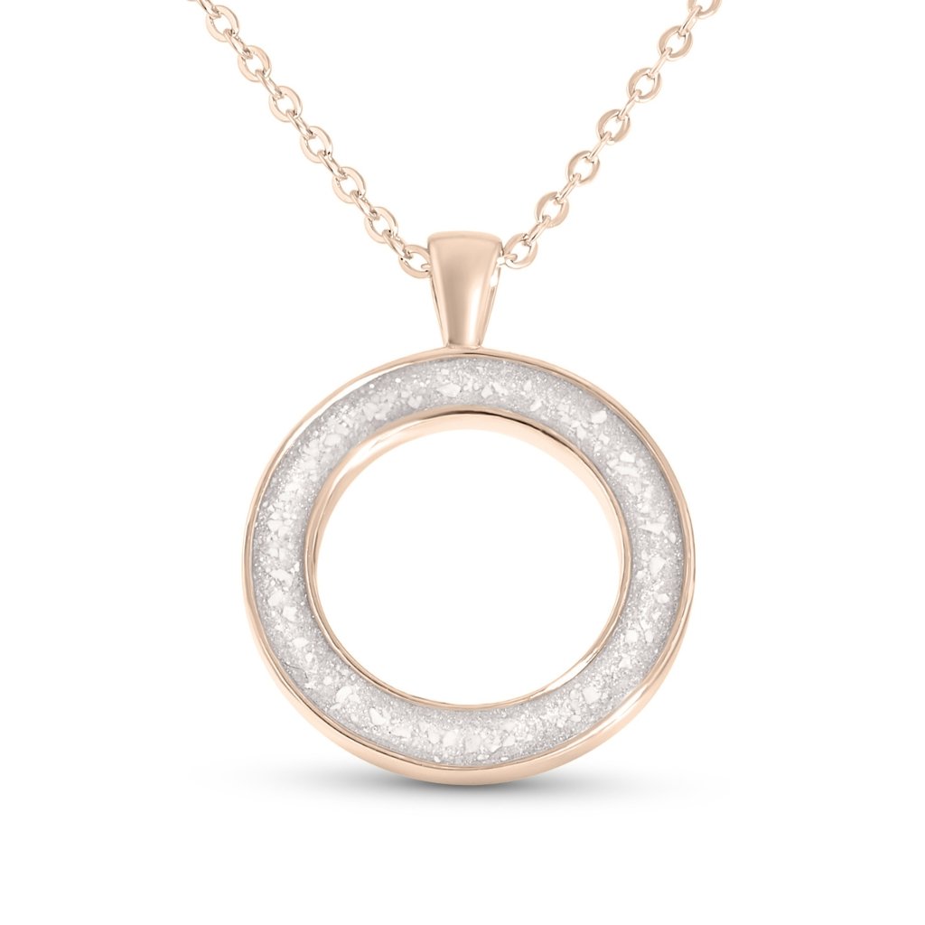 Rose Gold Halo Ashes Necklace - MemoriesMade