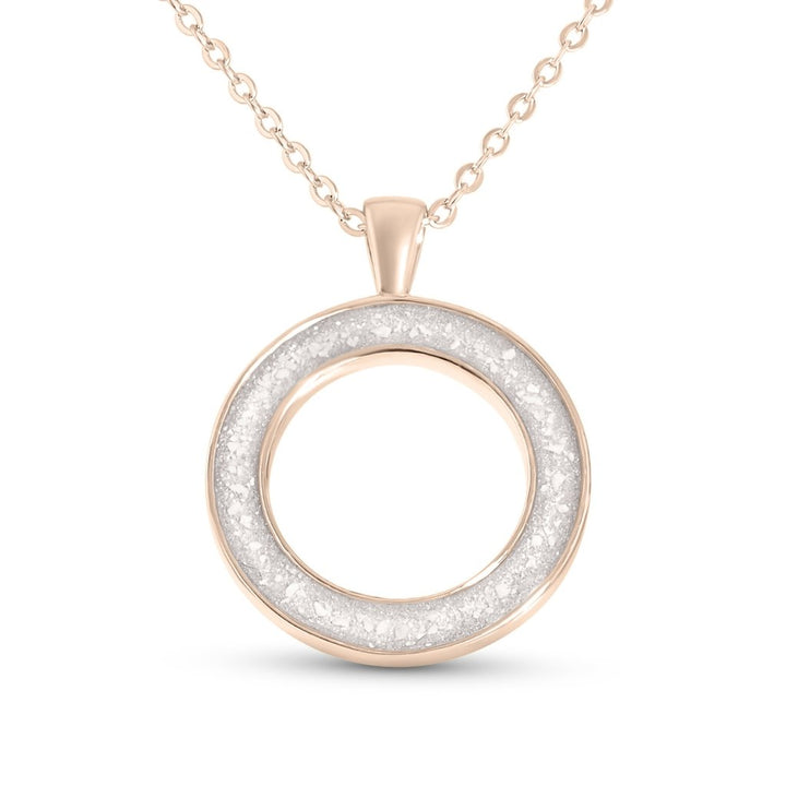 Rose Gold Halo Ashes Necklace - MemoriesMade