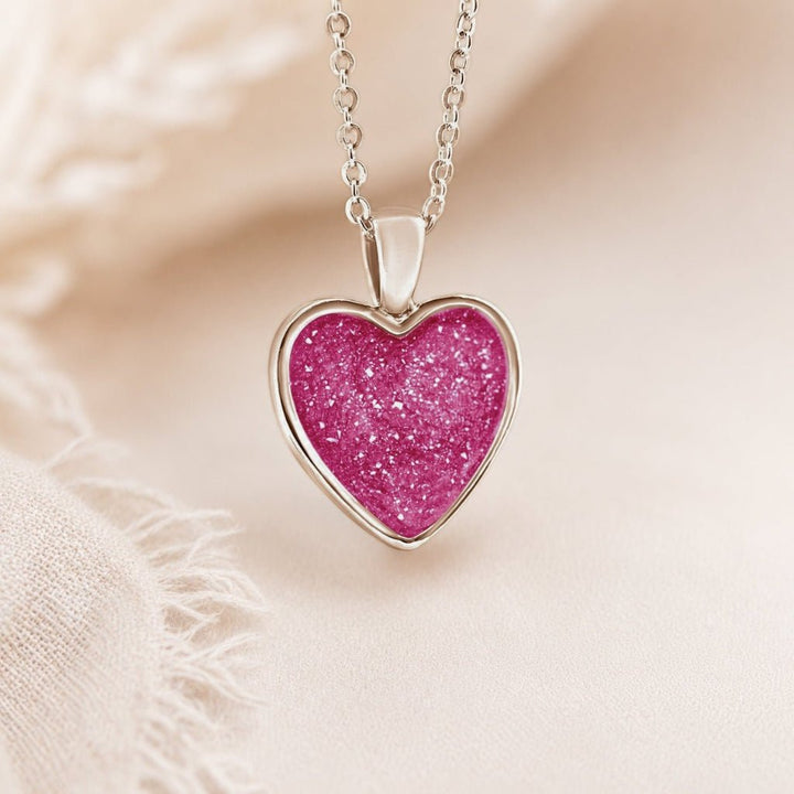 Rose Gold Heart Ashes Necklace - MemoriesMade