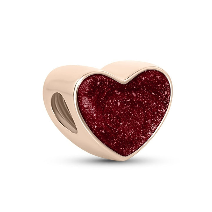 Rose Gold Pandora - Compatible Heart Ashes Charm - MemoriesMade